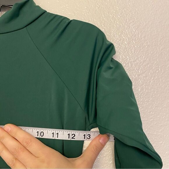 Green Maxi Skirt Dress dance costume leotard shirt sleeve modest -adult SA - Picture 5 of 12